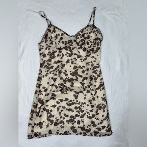 Brown Cow print Mini Dress